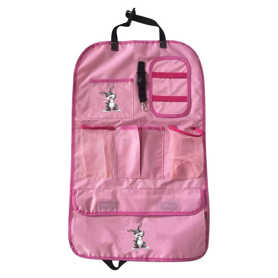 Rücksitzorganiser, ca. 41 x 64 cm, mit Logo, pink