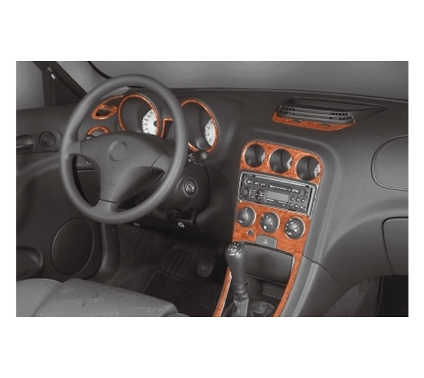 3D Cockpit Dekor für Alfa Romeo 156  10/1997 12 Teile (Farbe: WURZELHOLZ)
