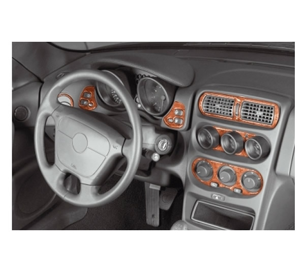 3D Cockpit Dekor für Alfa Romeo GTV Spider  05/1995 18 Teile (Farbe: WURZELHOLZ)