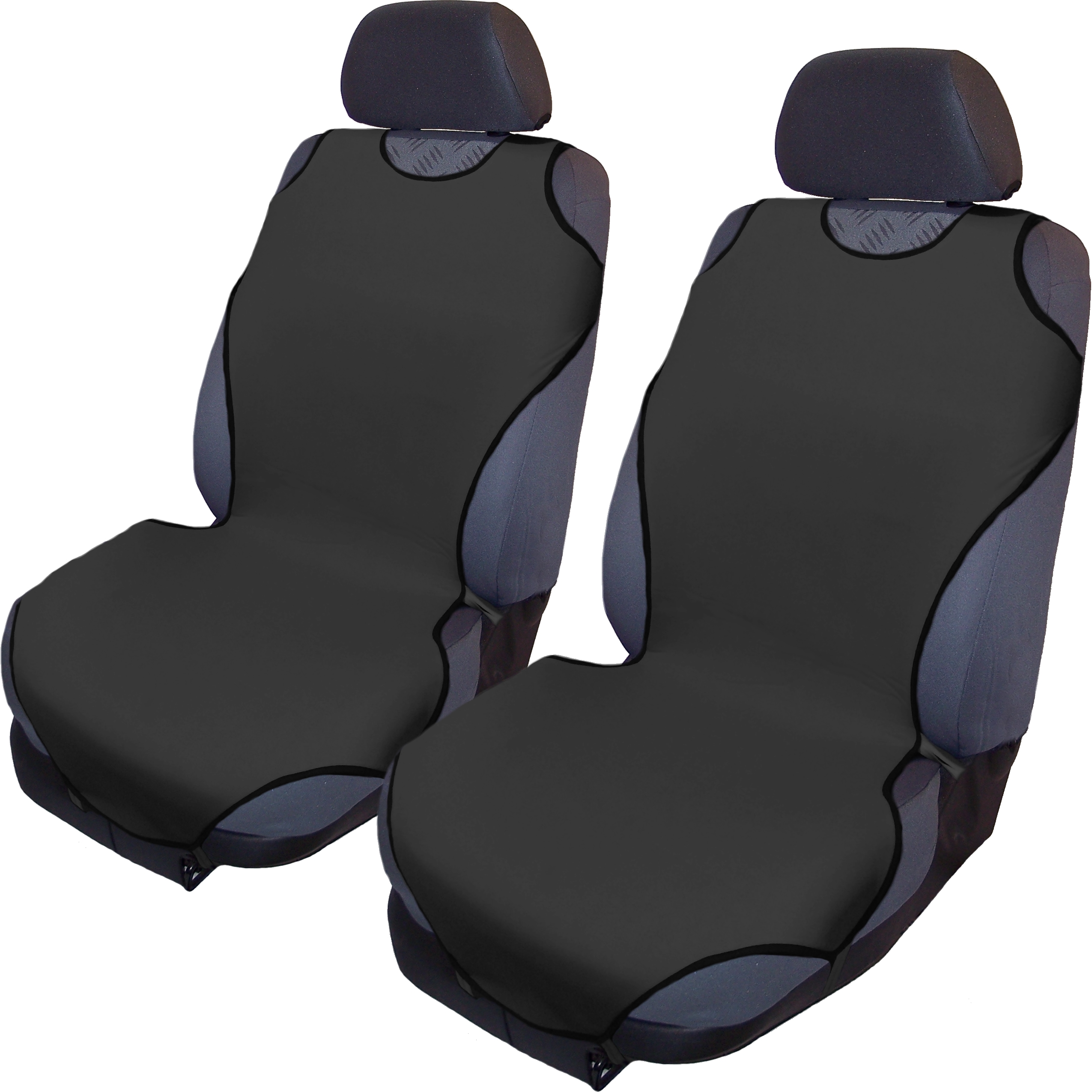 AUTO T-SHIRT FÜR 2 VORDERSITZE - FARBE SCHWARZ