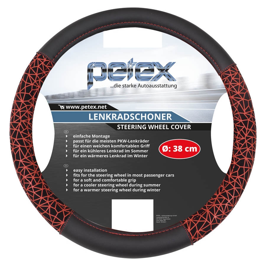 Lenkradschoner, Durchmesser 38 cm, TPE-Ring, Design 1104, rot