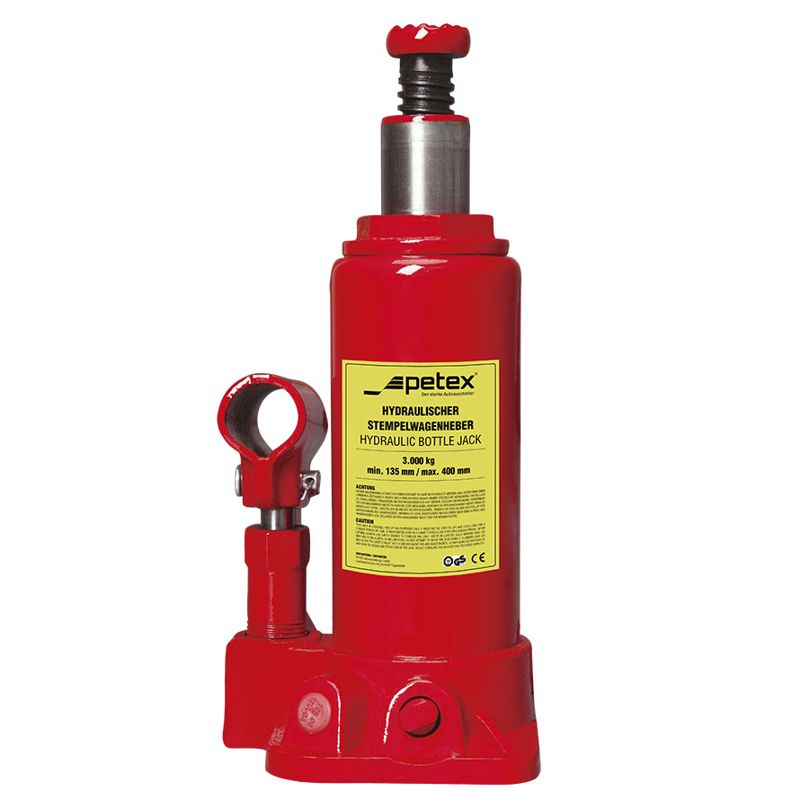 Stempel-Wagenheber, hydraulisch, 3 t, rot