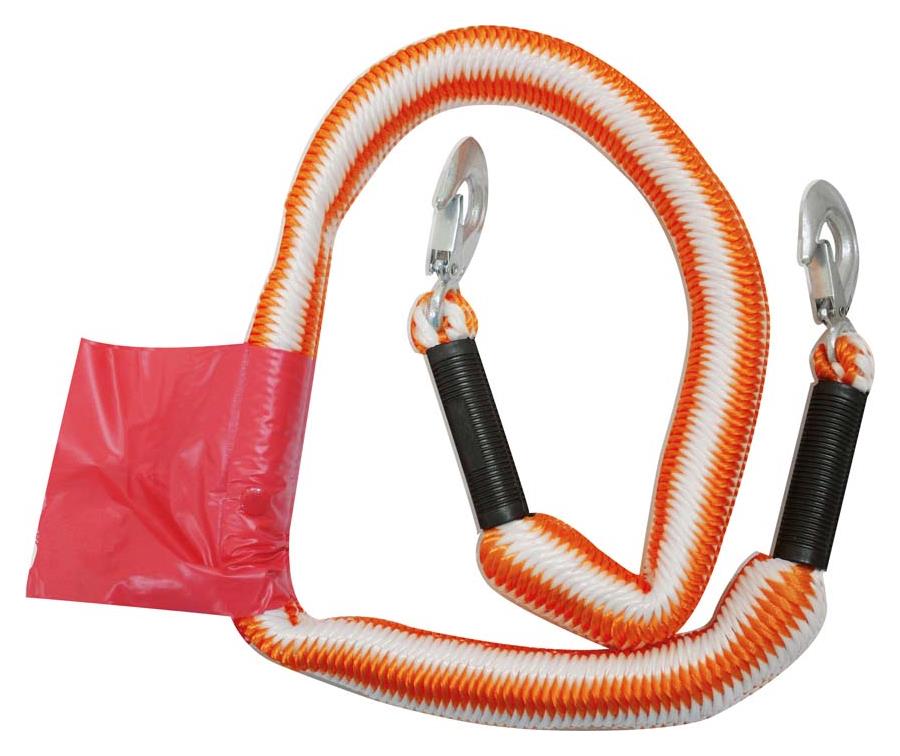 Abschleppseil 2000 Stretch orange Ausführung mit 2 Karabinerhaken